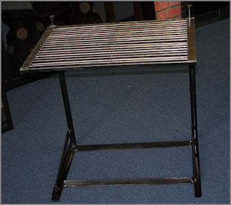 custom cooking rack with stainless steel grate