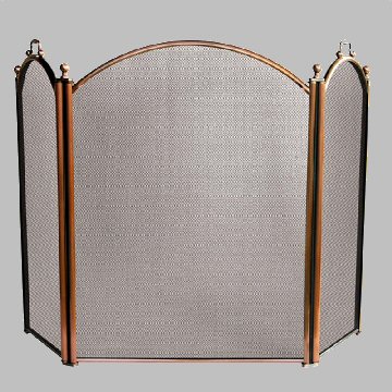 copper 3 panel folding screen 34 inches tall