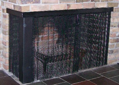 Attached curtain slide mesh with black finish aka as-100 corner or 33s corner