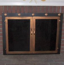 falmouth square shoreline black frame antique copper twin doors and shells